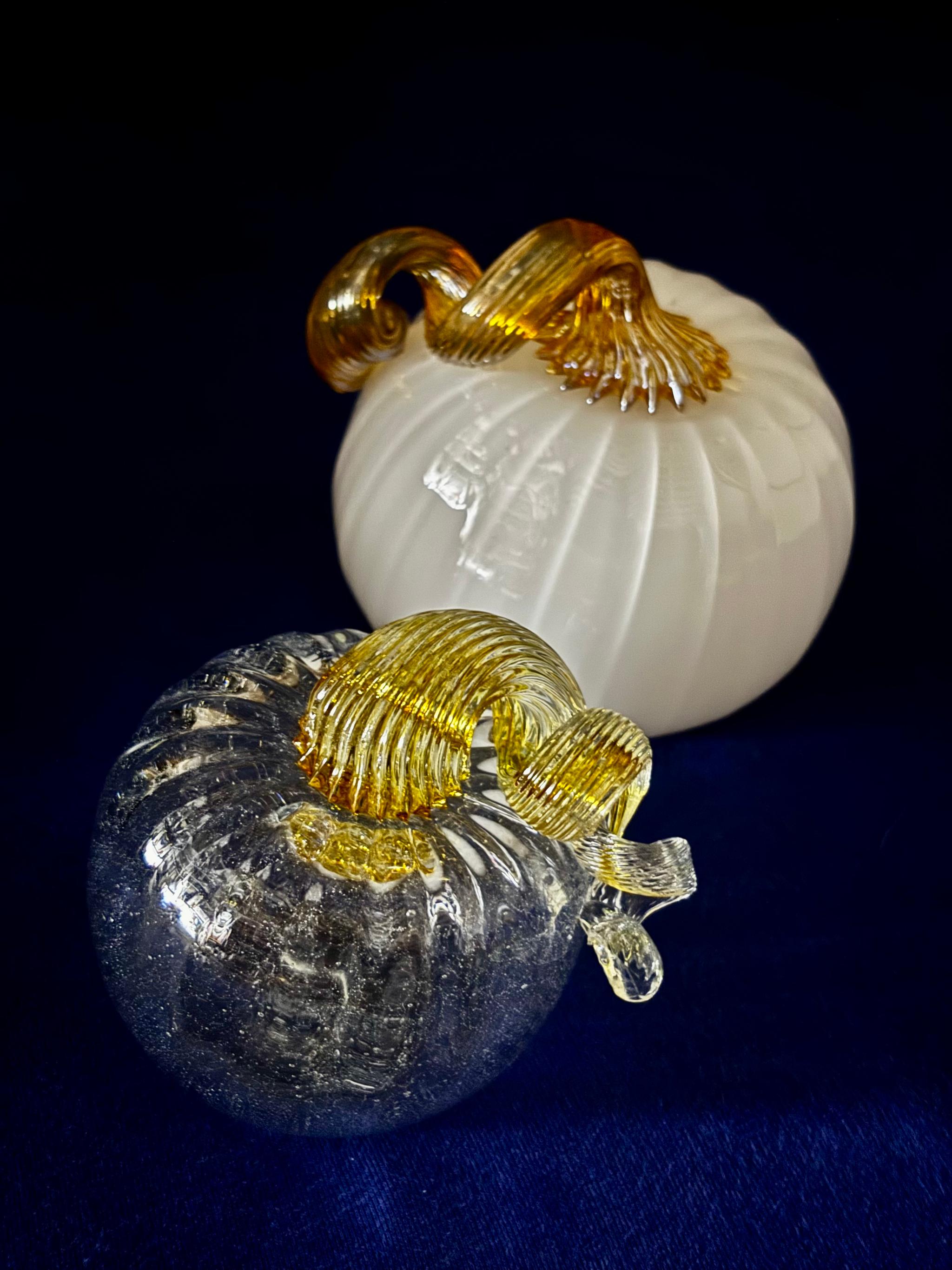 ガラスのかぼちゃ　くるくる　2個セット